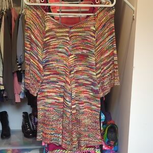 Faded Glory Red and Pink Shrug Sweater